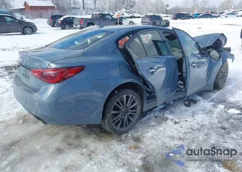 2021 Infiniti Q50 Red Sport 400 z USA, uszkodzony, nr VIN JN1FV7DP3MM850766